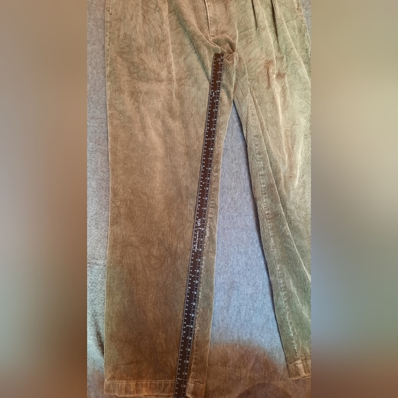 Polo Ralph Lauren Pants Mens 36x34 Brown Corduroy Pleated Preppy Classic - Picture 11 of 16